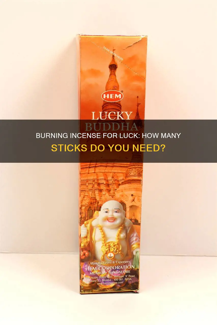 how many incense sticks to burn for good luck