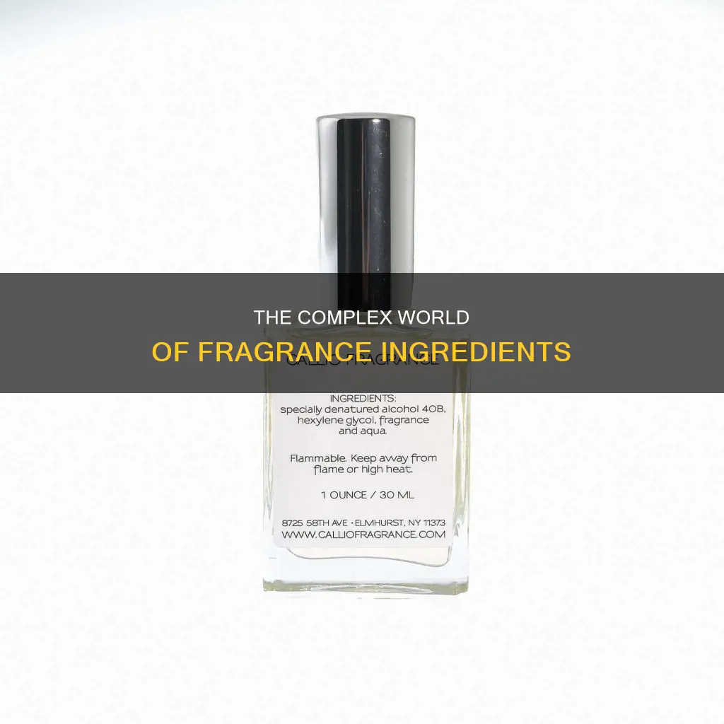 how many ingredients could be included in a fragrance