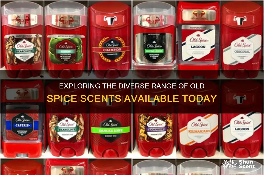 how many old spice scents are there