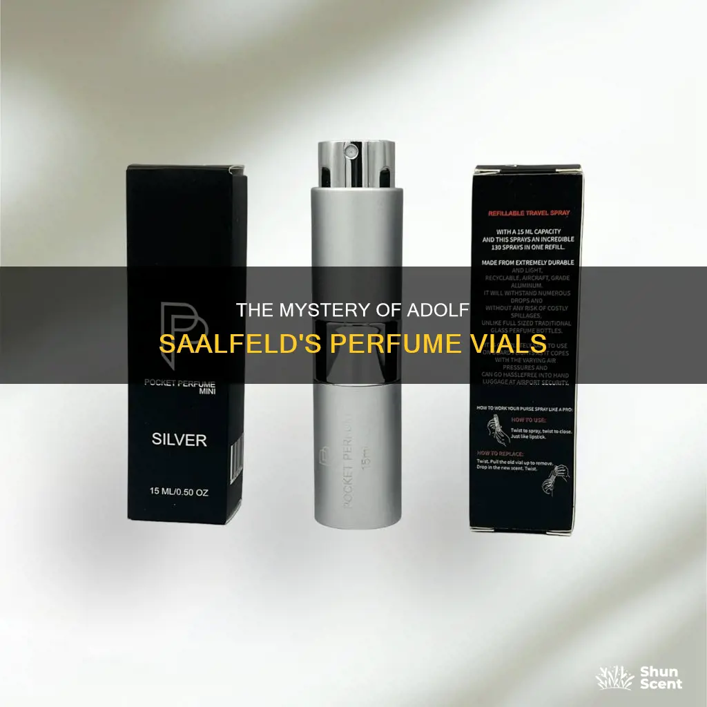how many perfume vials were packaged in adolf saalfelds luggage