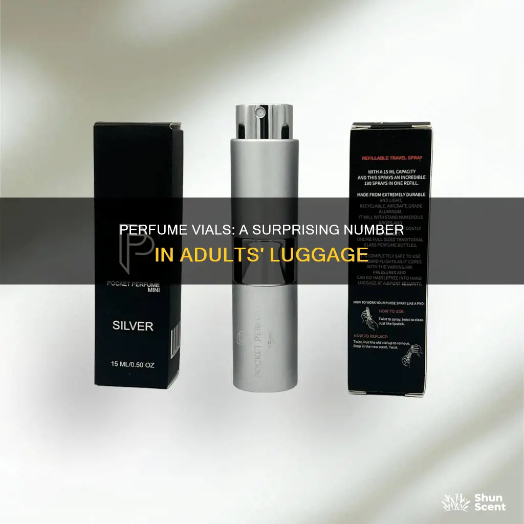 how many perfume vials were packed in adults adults luggage