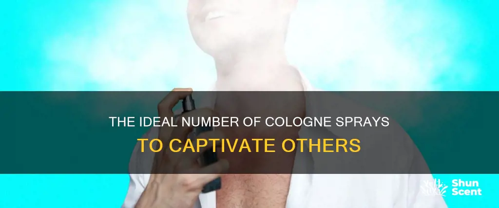 how many sprays forbpeoole yo smell cologne