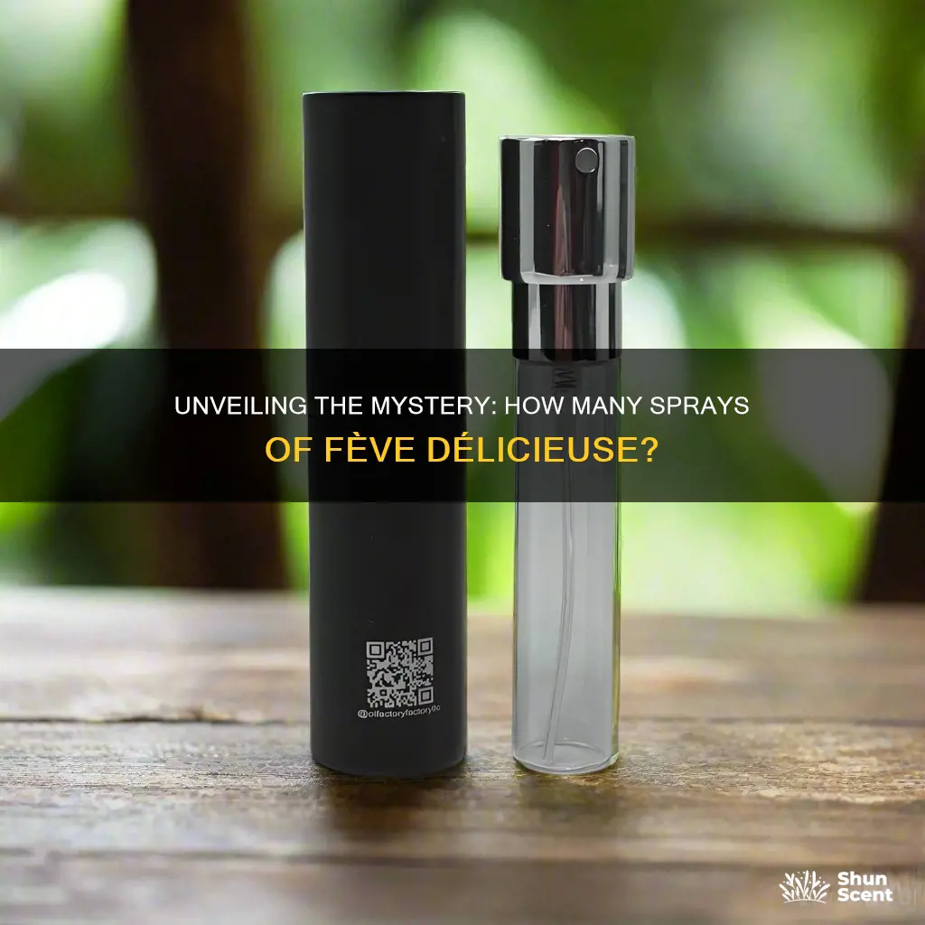 how many sprays fragrance feve delicieuse