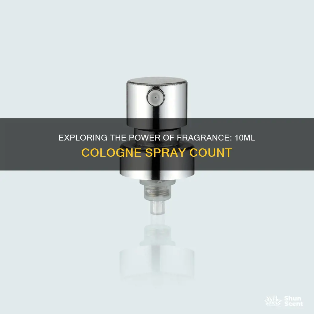 how many sprays in 10ml cologne