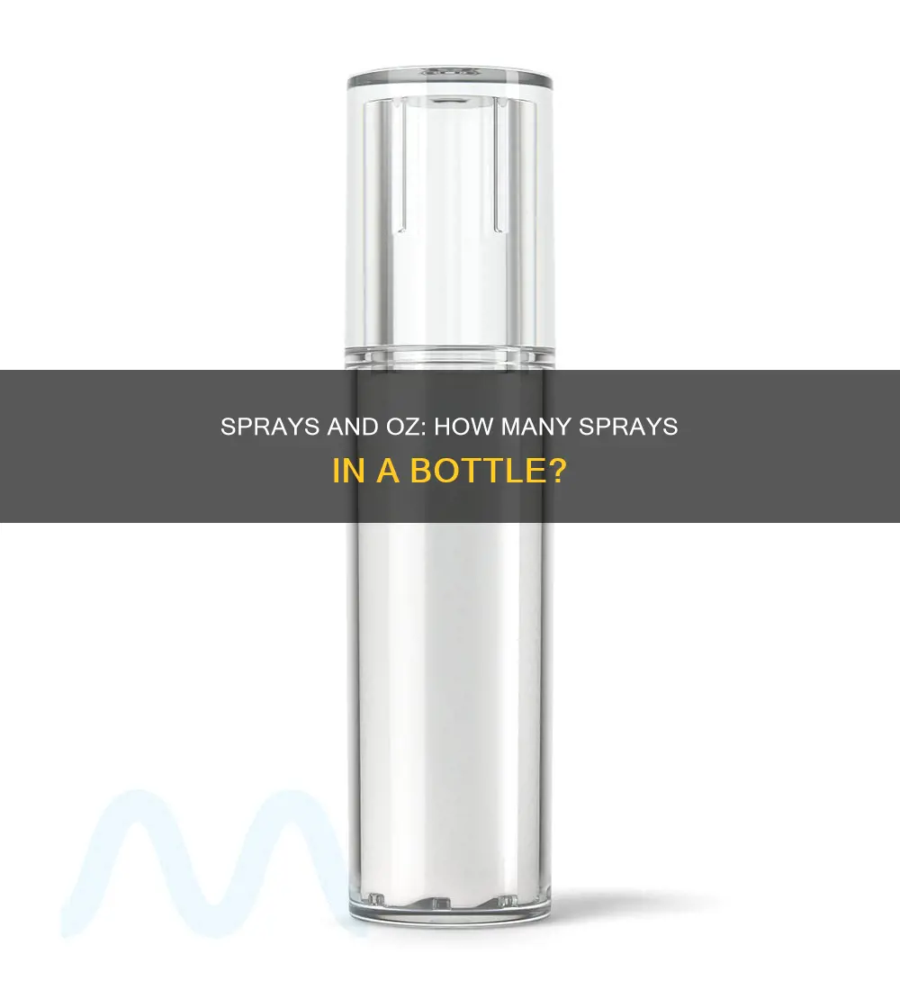 how many sprays in 25 oz of perfume