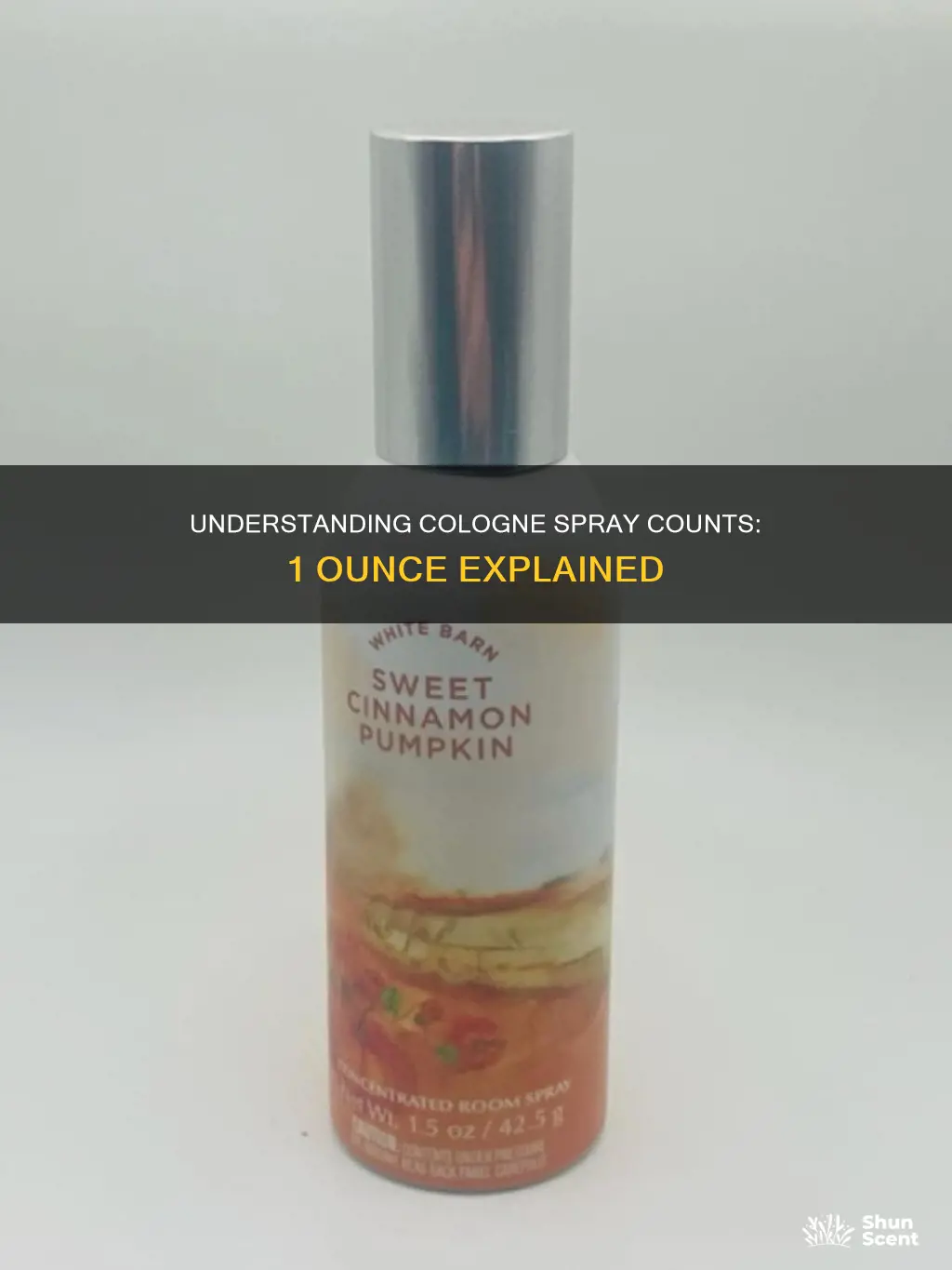 how many sprays is 1 oz of cologne