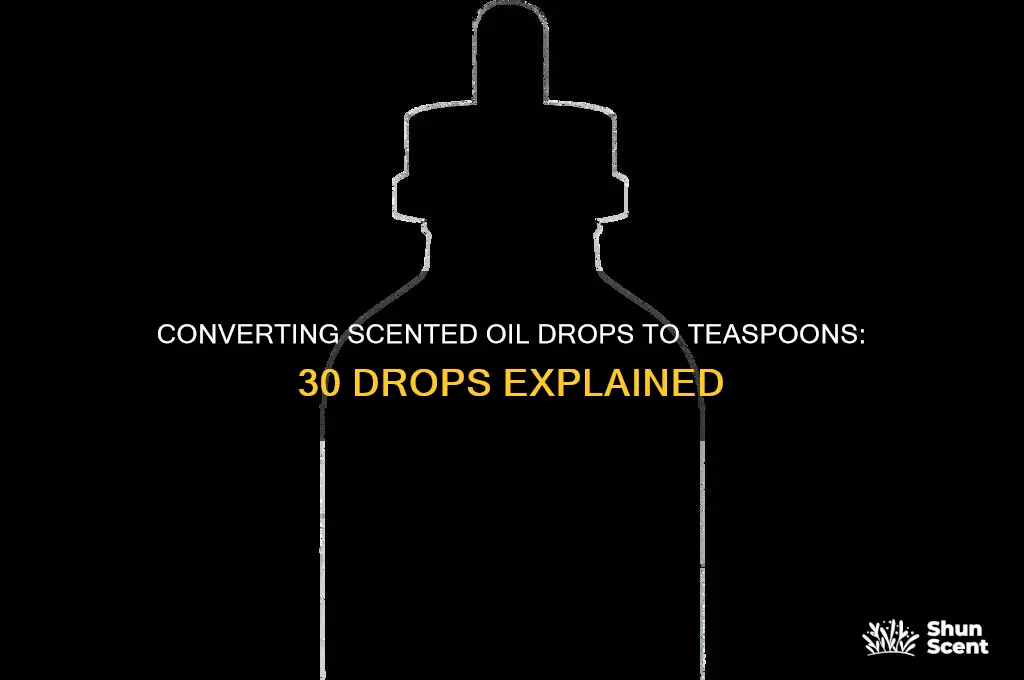 how many teaspoons is 30 drops of scented oil