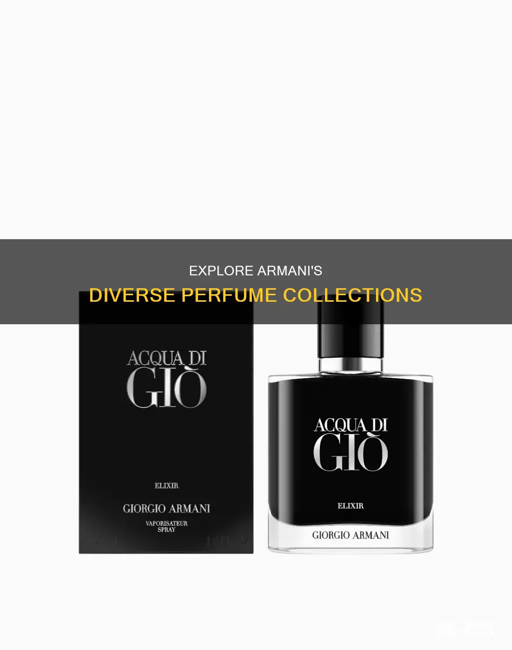 how many types of perfume si of armani are