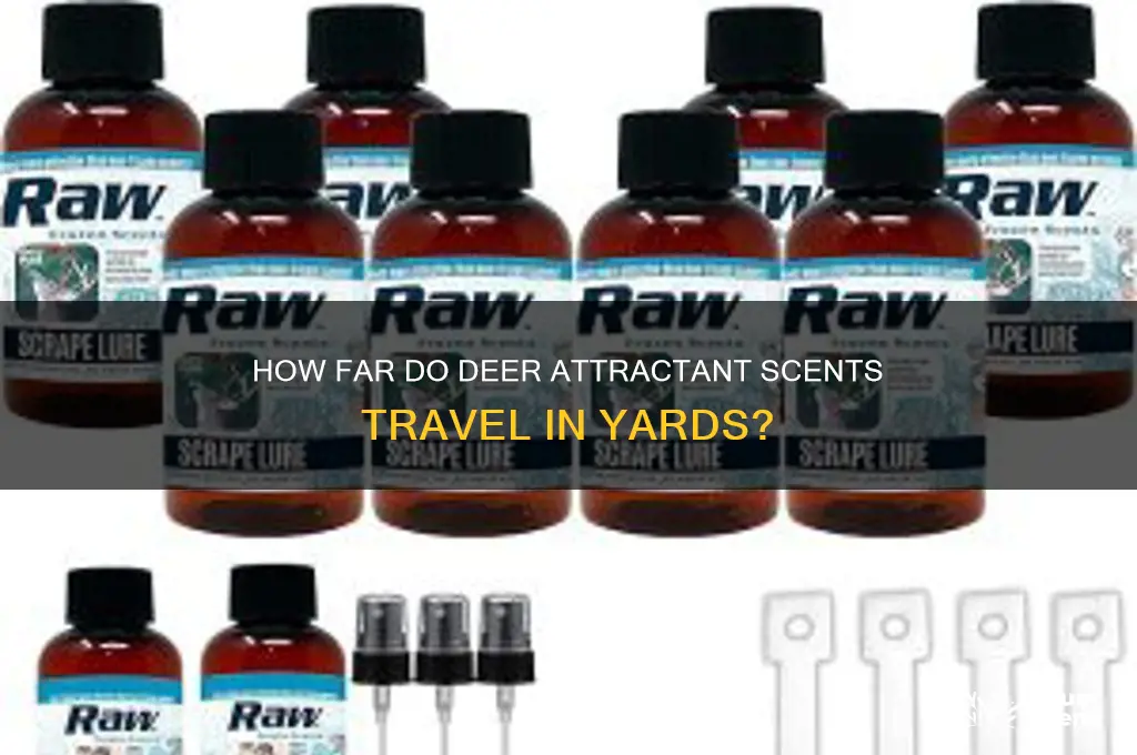 how many yards will deer attractant scents travel