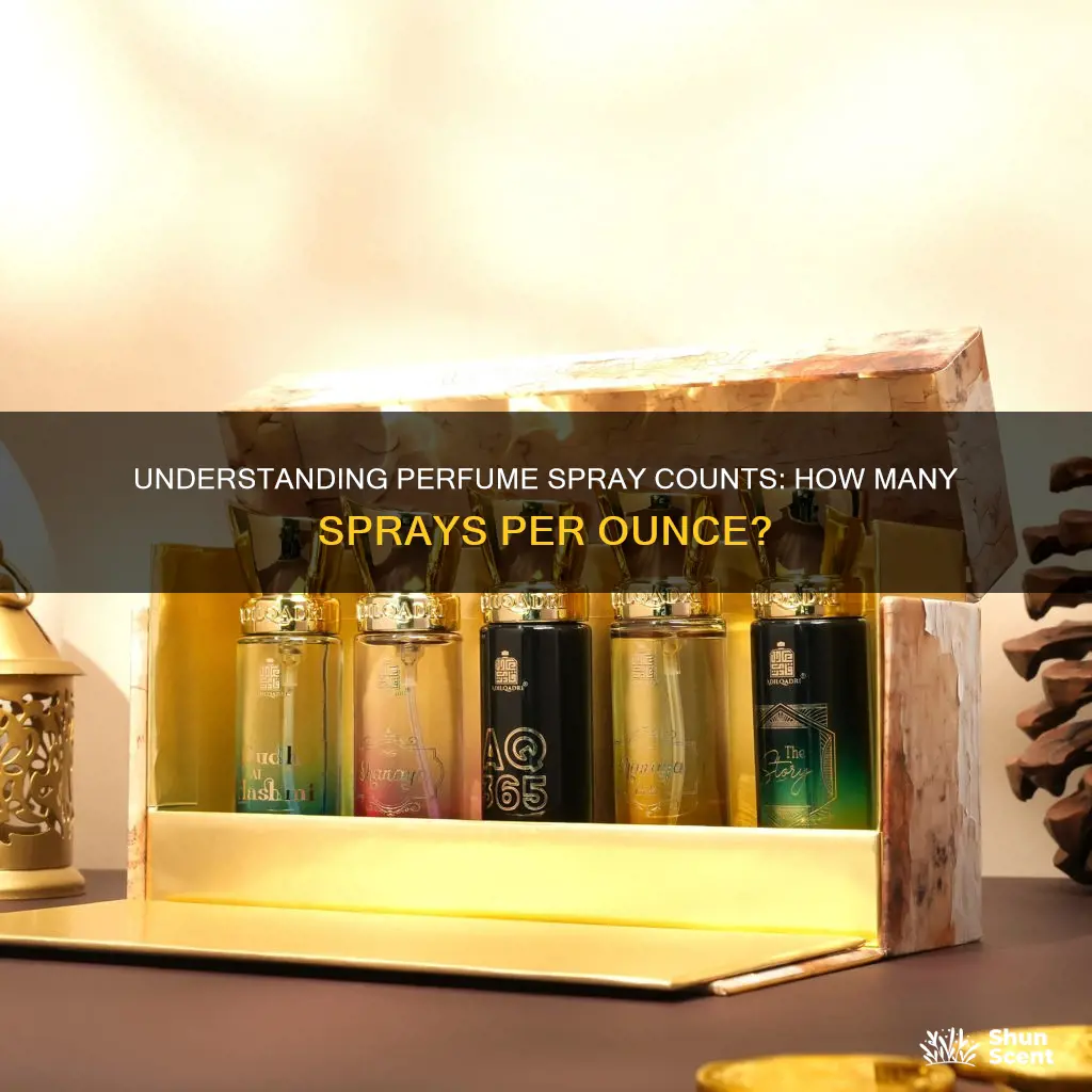 how may perfume sprays is an oz