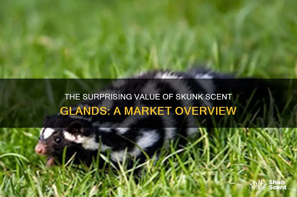 how much are skunk scent glands worth