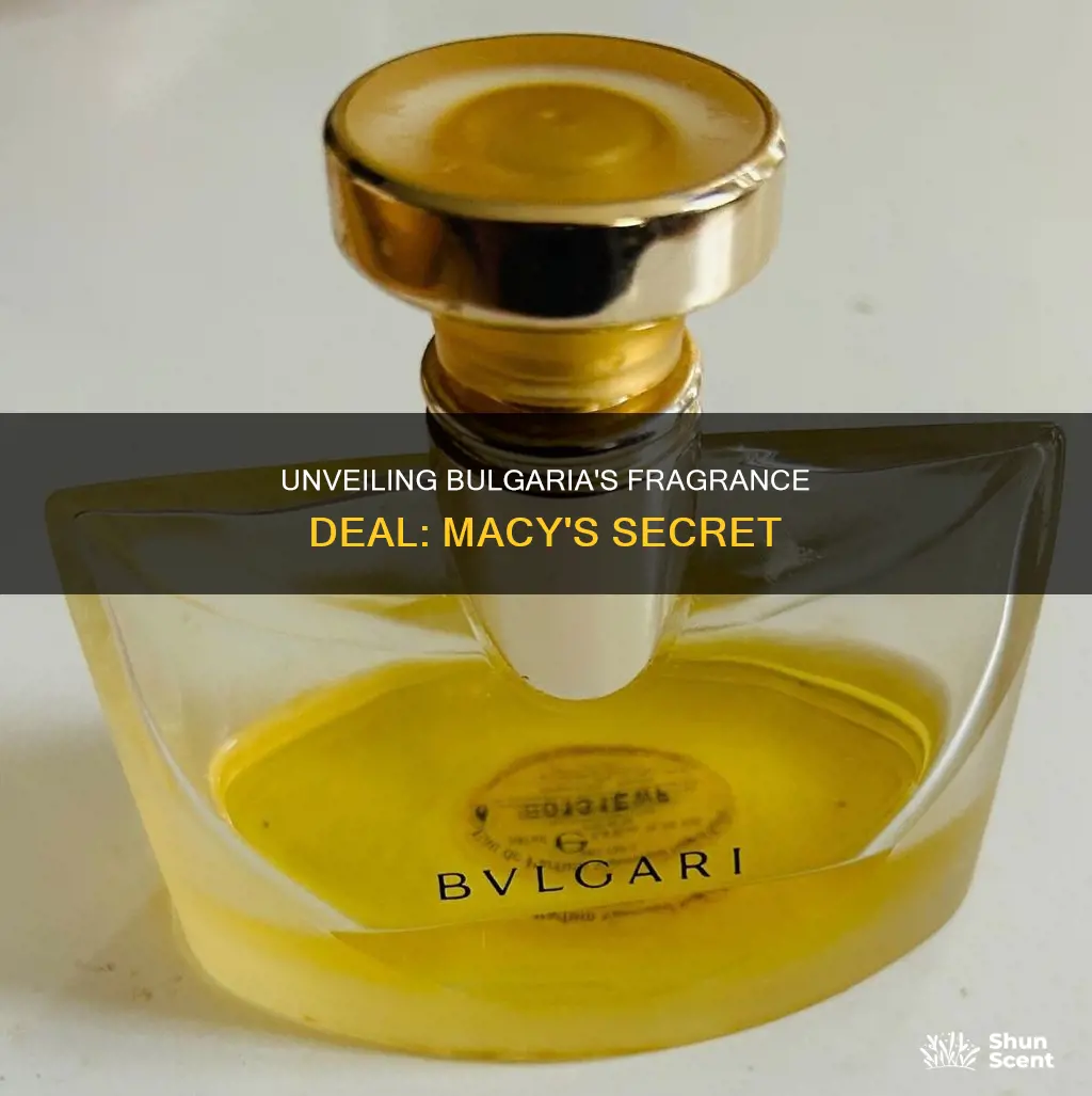 how much bulgary pays for fragrance vender in macys