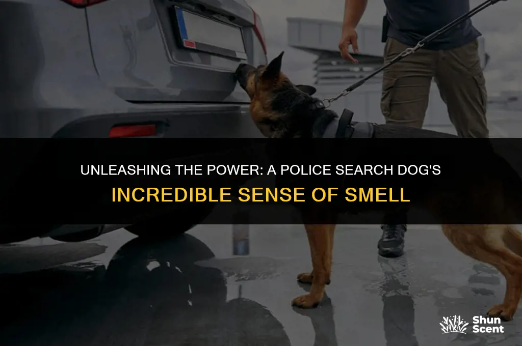 how much can a police search dog smell