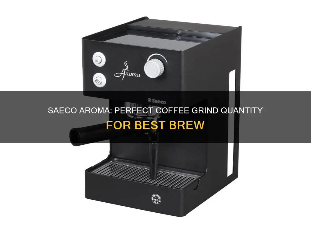 how much coffee grind to put into saeco aroma