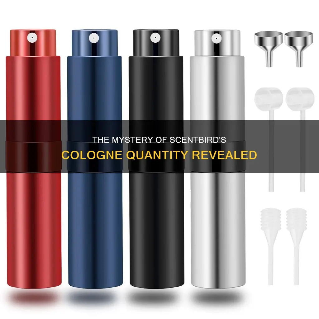 how much cologne in each bottle of scentbird