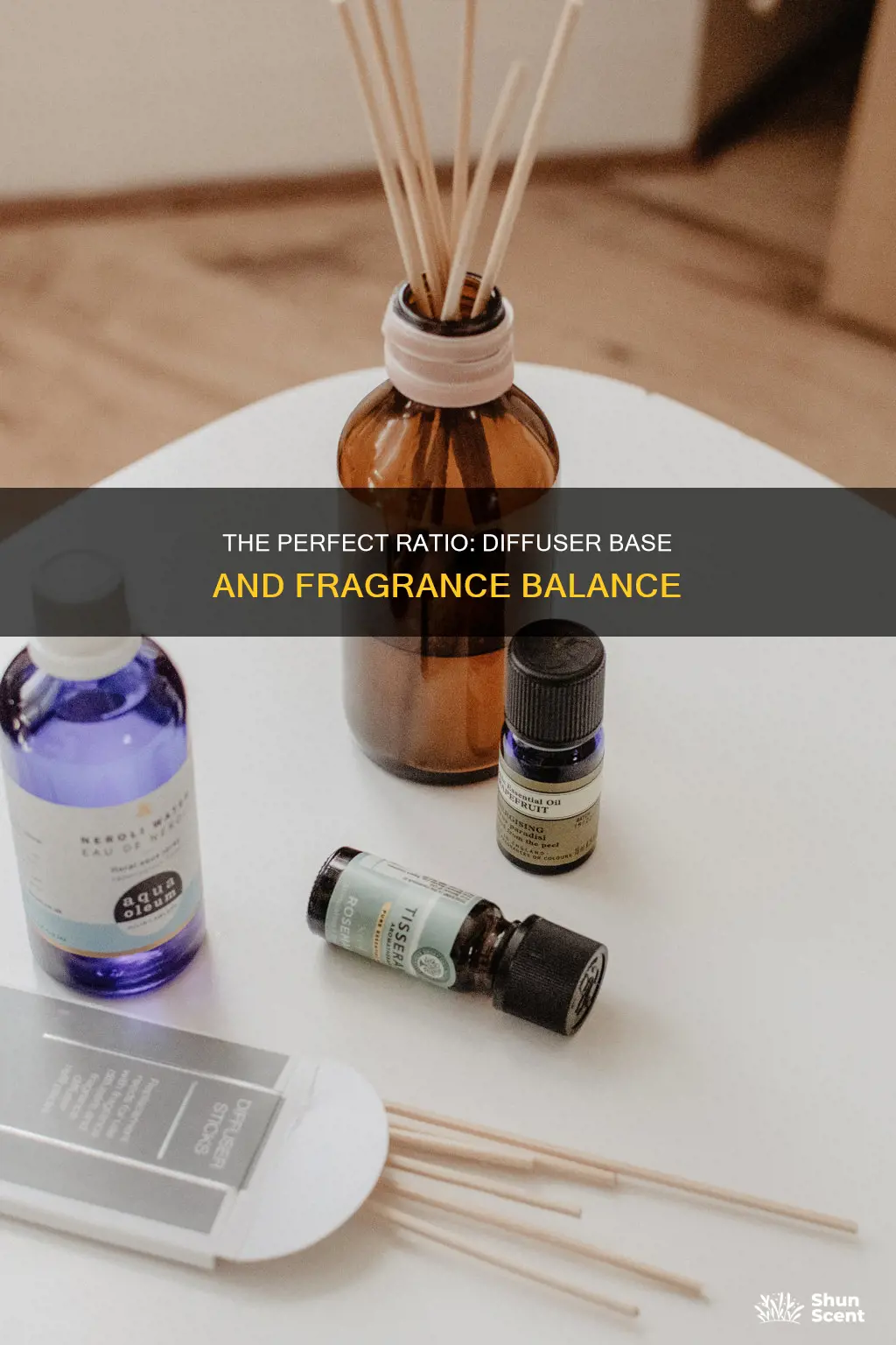 how much diffuser base to fragrance