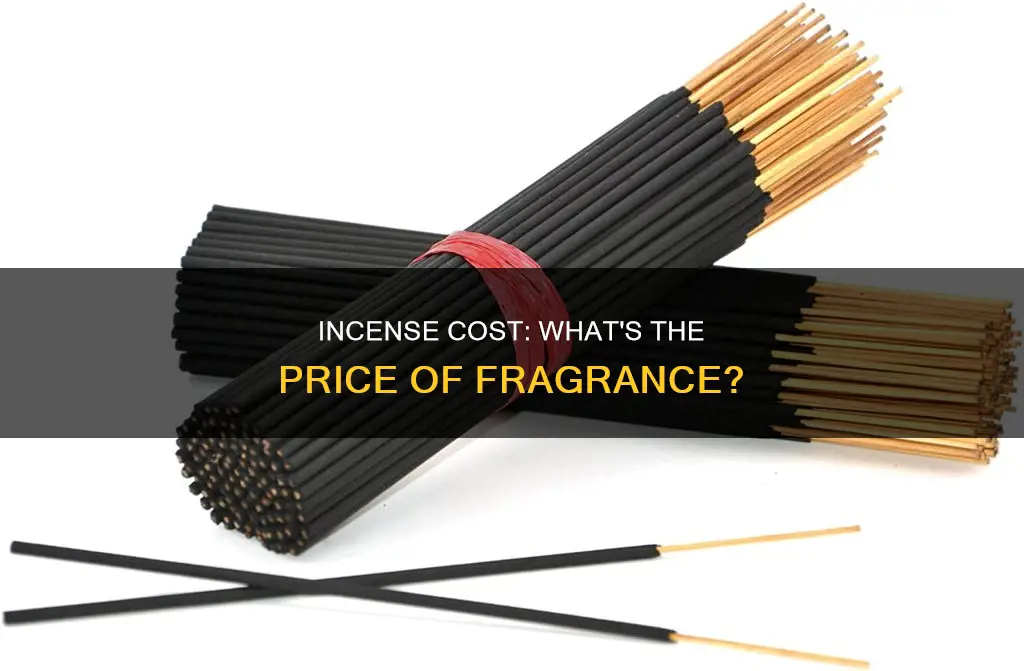how much do incense cost