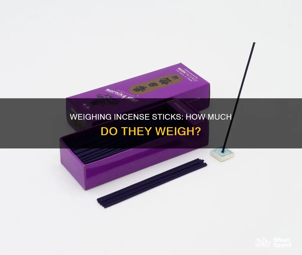 how much do incense sticks weigh