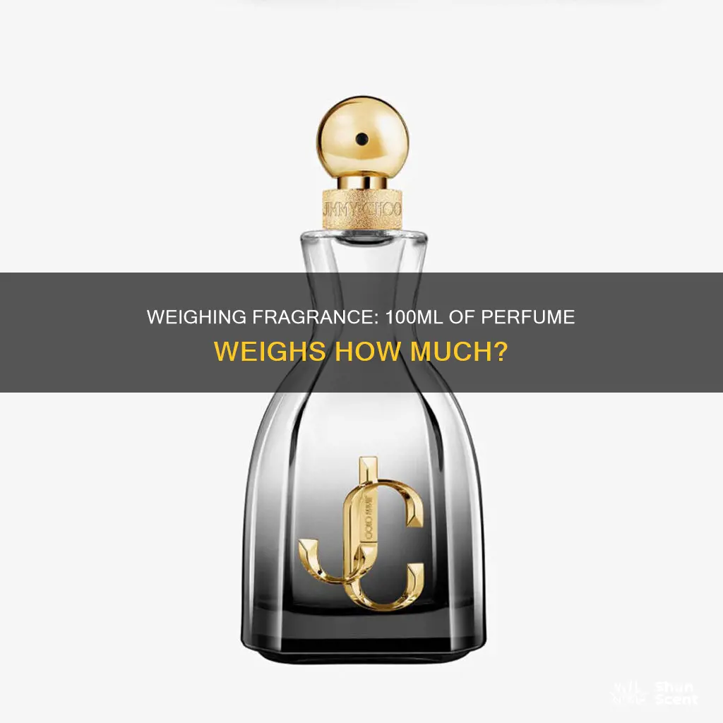 how much does 100ml perfume weight