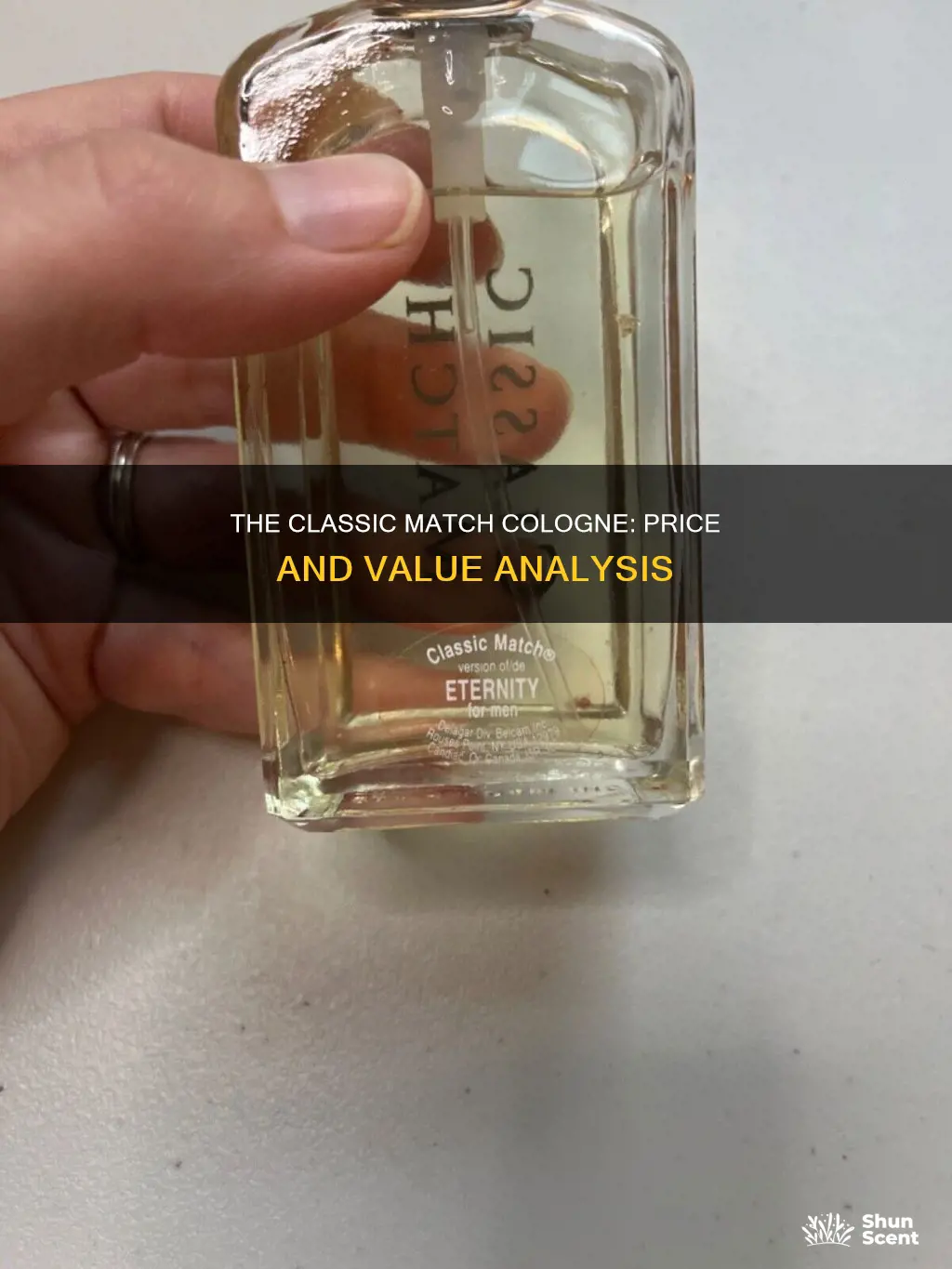 how much does classic match cologne cost