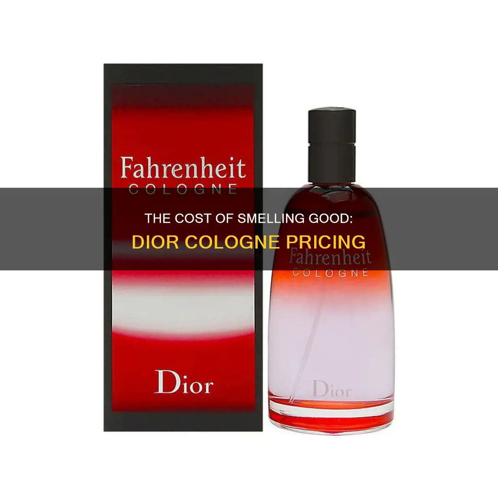 how much does dior cologne cost