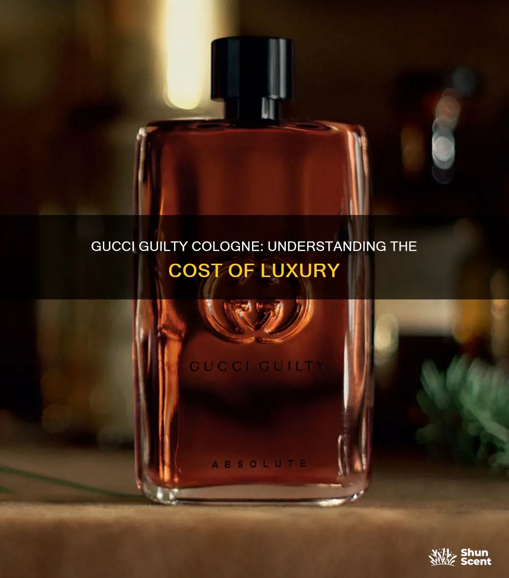 how much does gucci guilty cologne cost