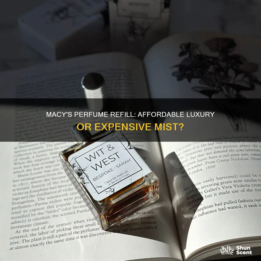 how much does it cost to refill perfume at macy