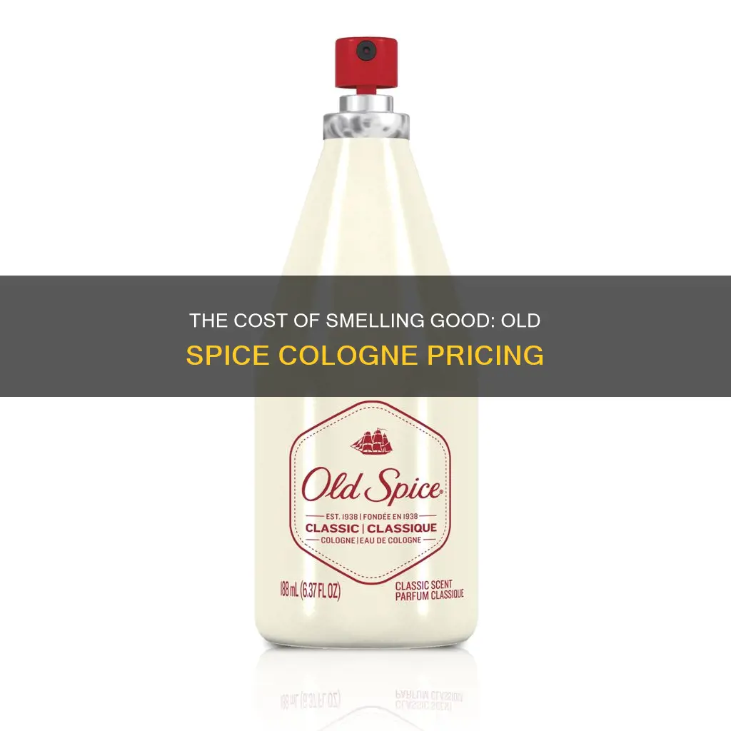 how much does old spice cologne cost