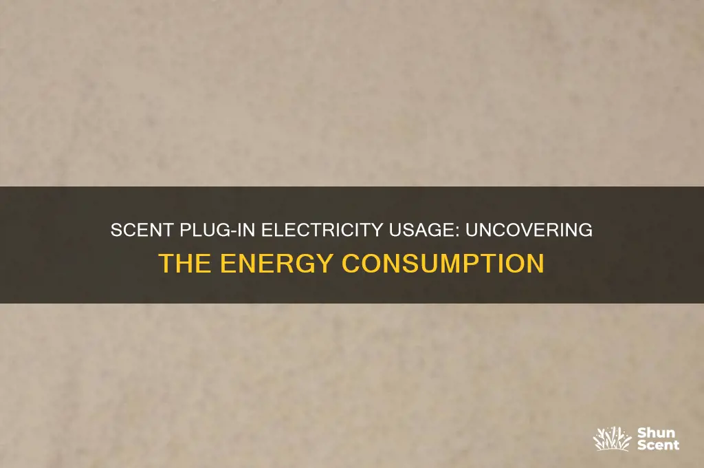how much electricity does a scent plug in use