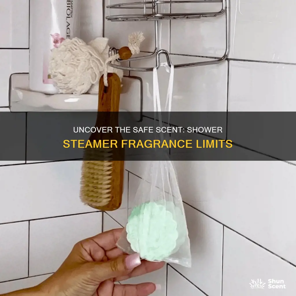 how much fragrance is safe in a shower steamer