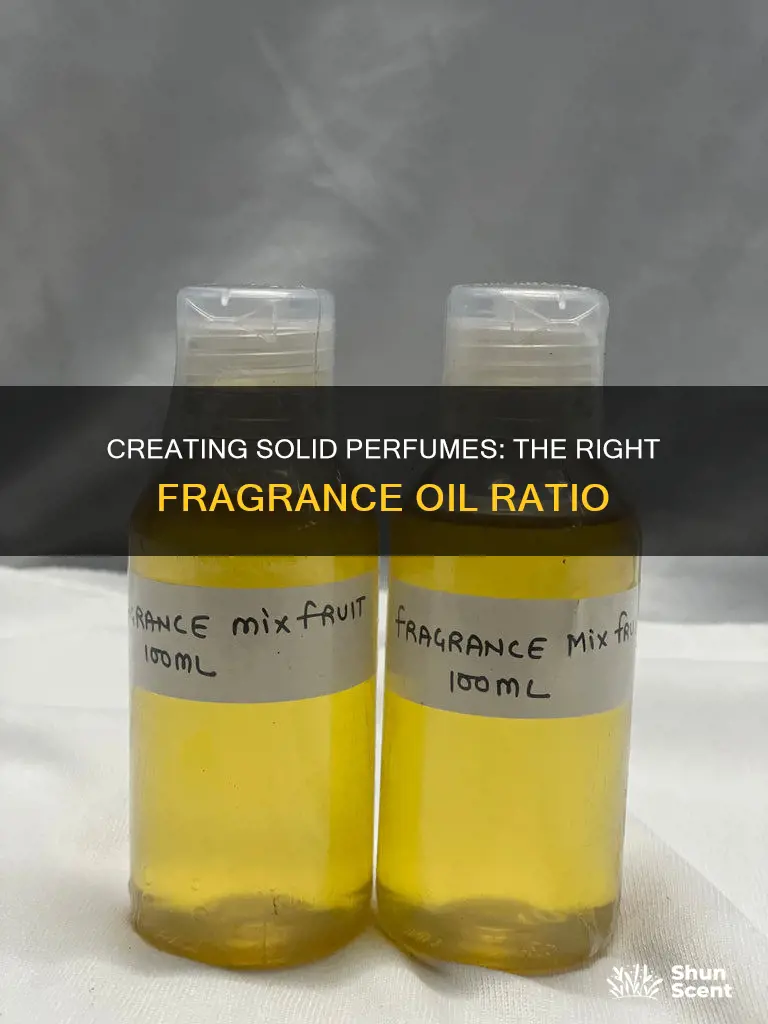 how much fragrance oil for 212 grams solid perfume