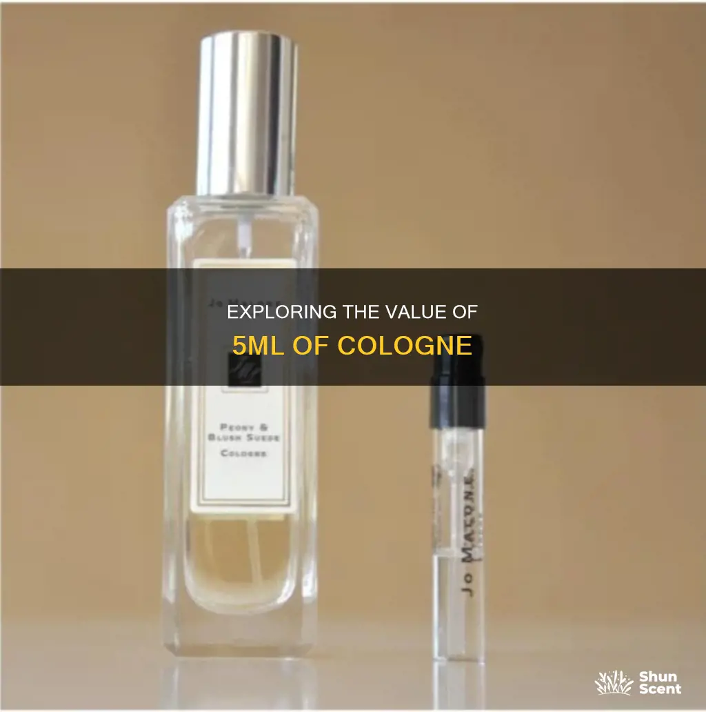 how much is 5 ml of cologne