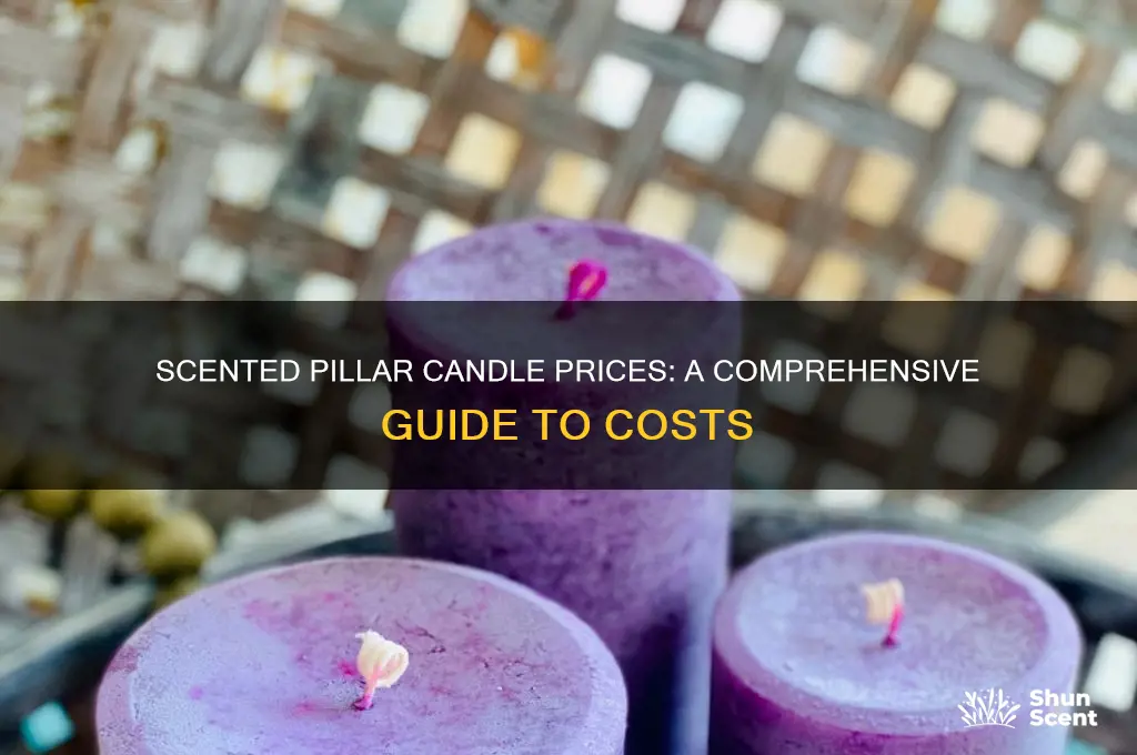 how much is a scented pillar candle