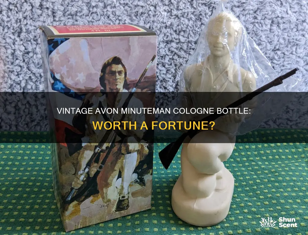 how much is a vintage avon minuteman cologne bottle worth