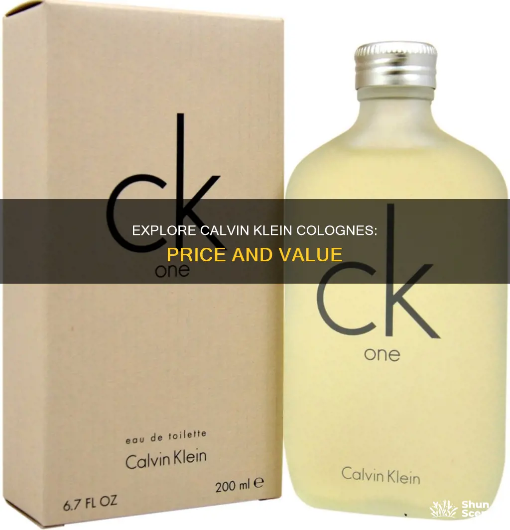 how much is calvin klein cologne