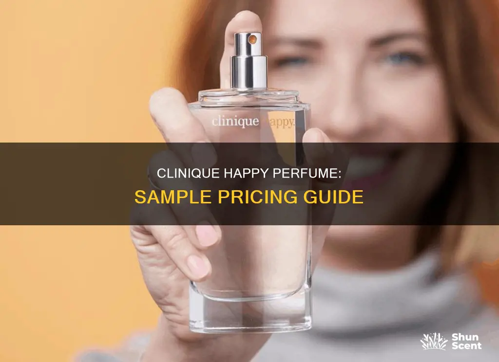 how much is sample of clinique happy perfume
