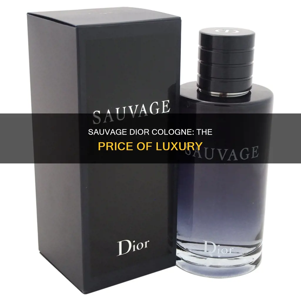 how much is sauvage dior cologne