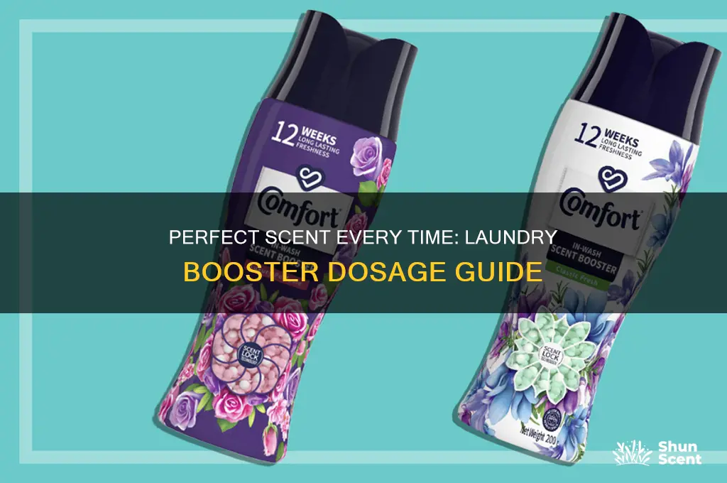 how much laundry scent booster to use
