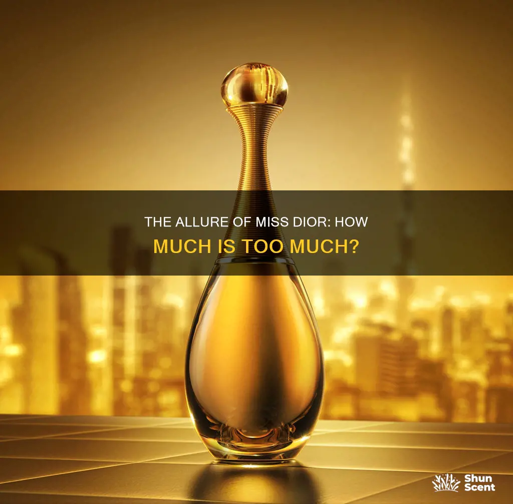 how much miss dior perfume