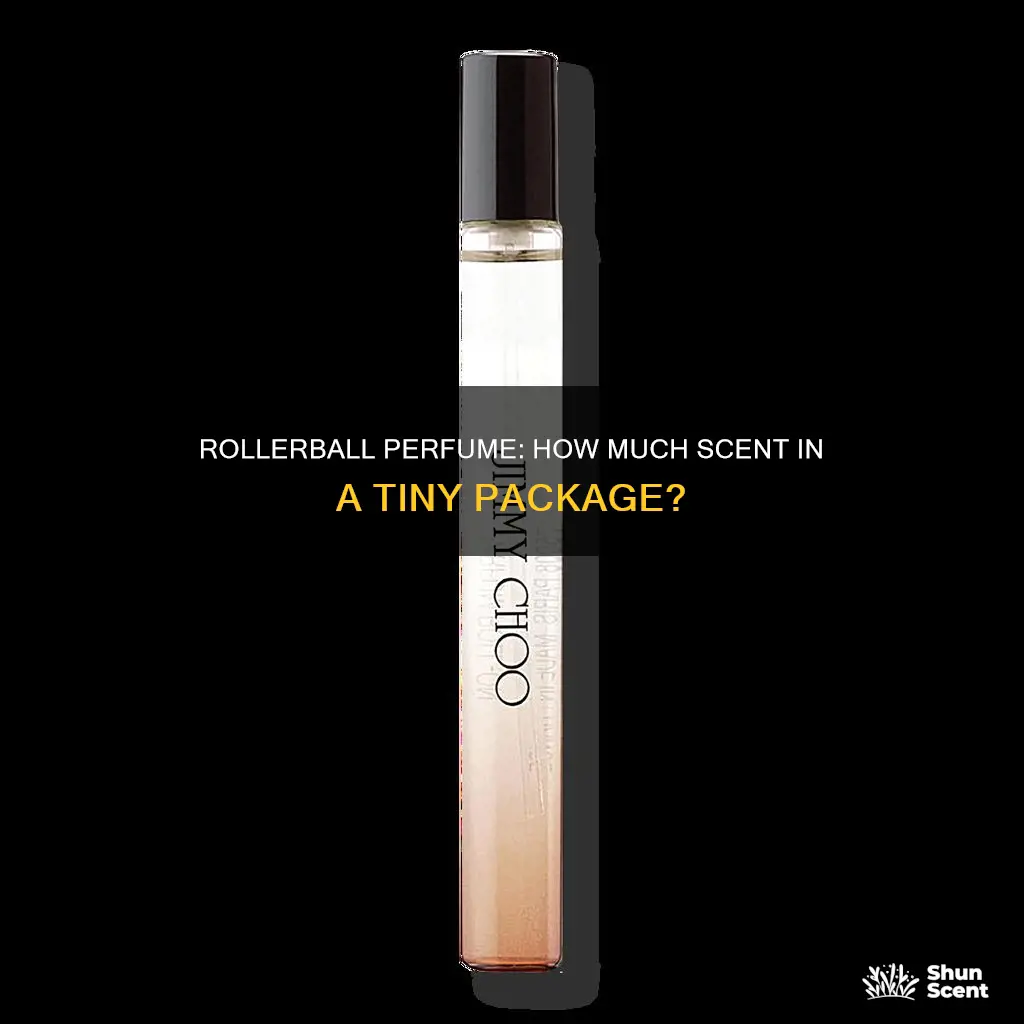 how much perfume is in a rollerball