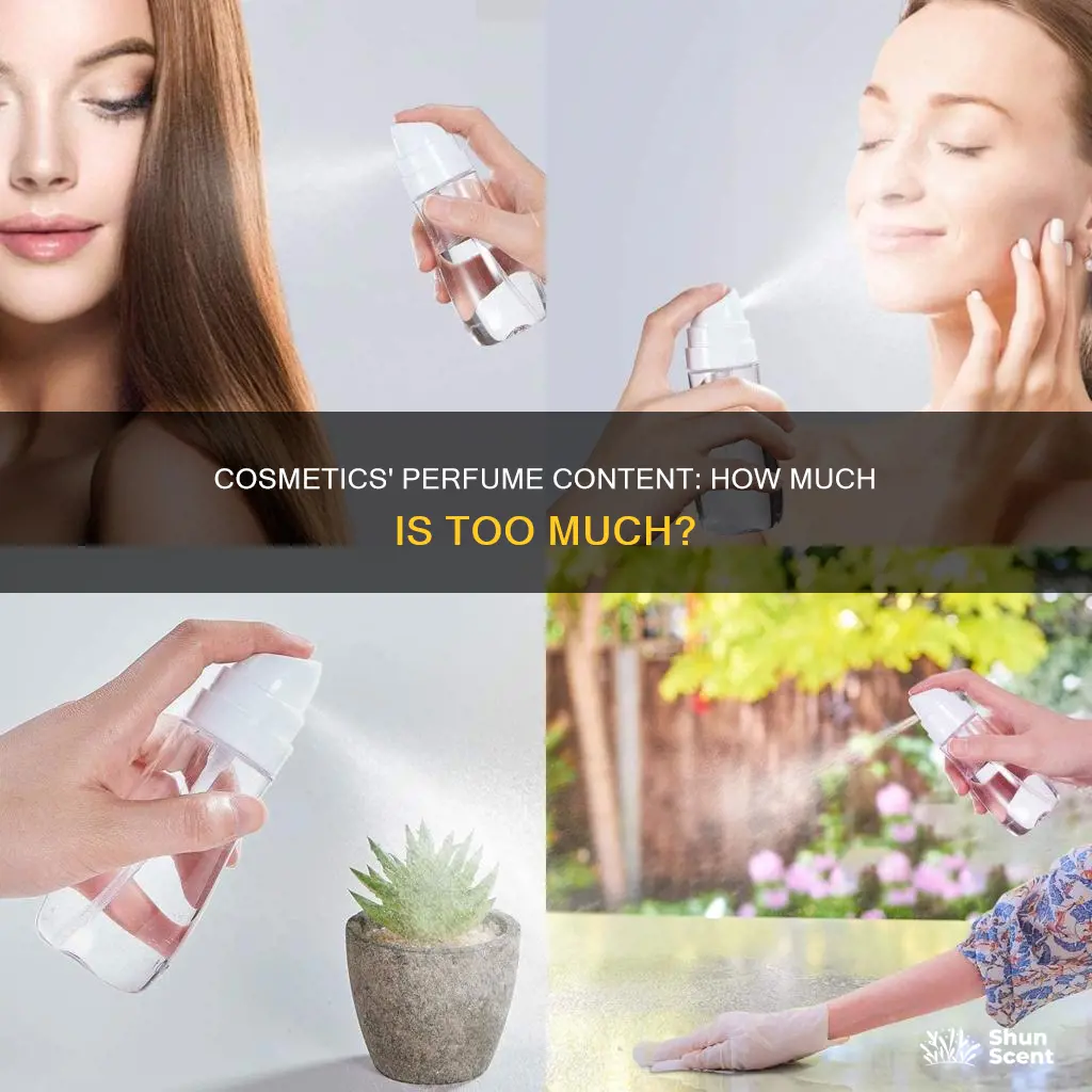 how much perfume is in cosmetics in oz