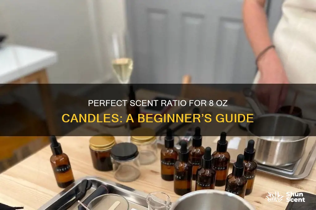 how much scent for an 8 oz candle