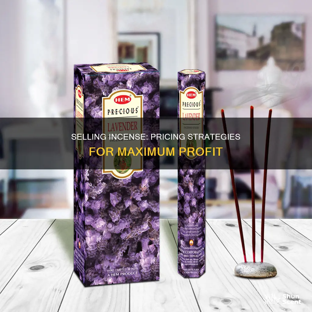 how much to sell incense for