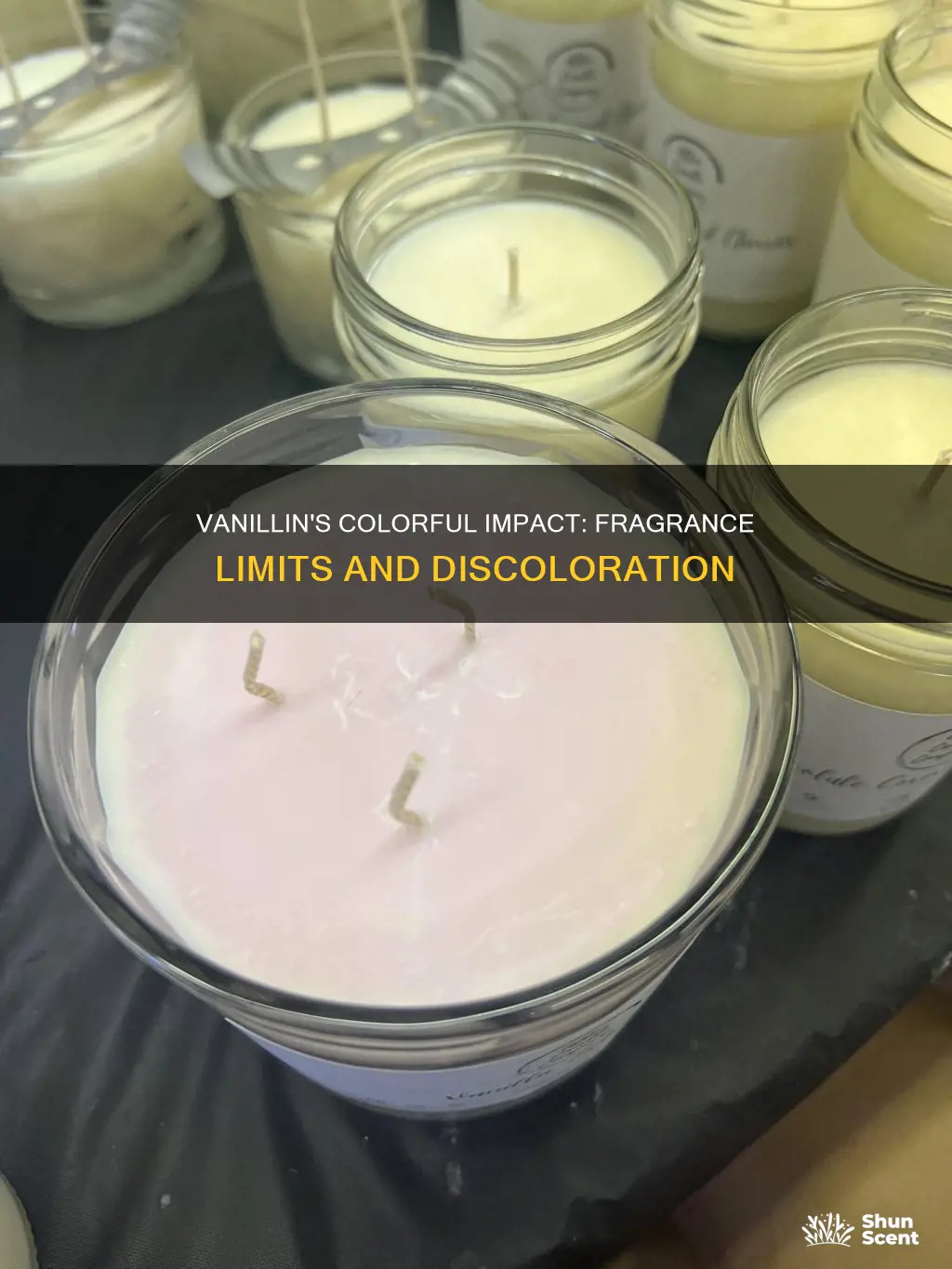 how much vanillin can your fragrances have before they discolor