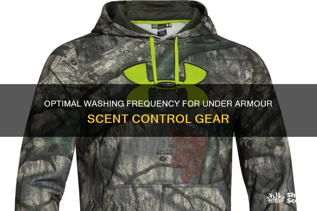 how often should i wash under armour scent control