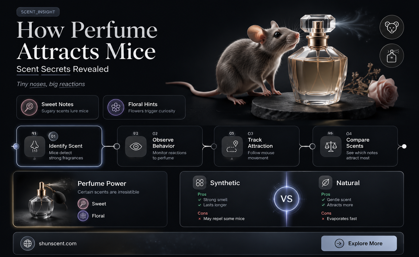 are mice attracted to perfume