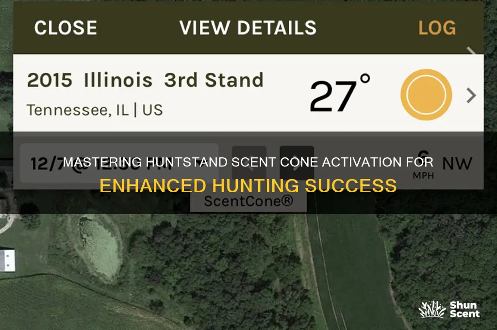 how to activate huntstand scent cone