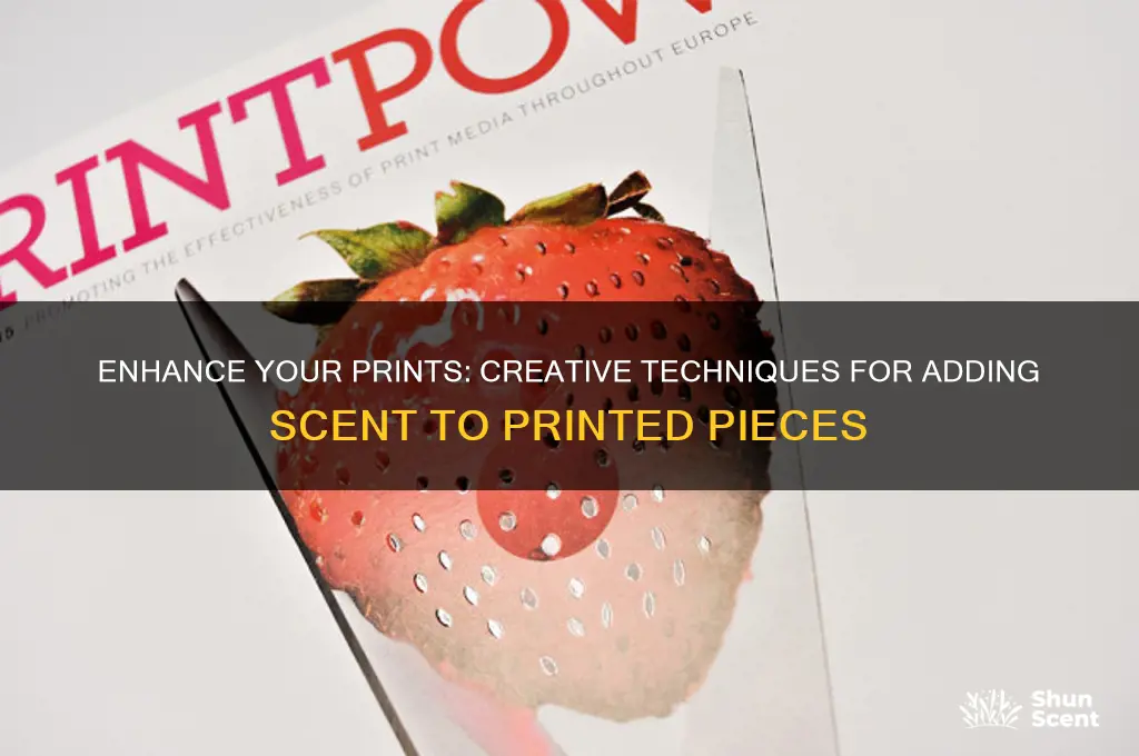 how to add scent to a printed piece