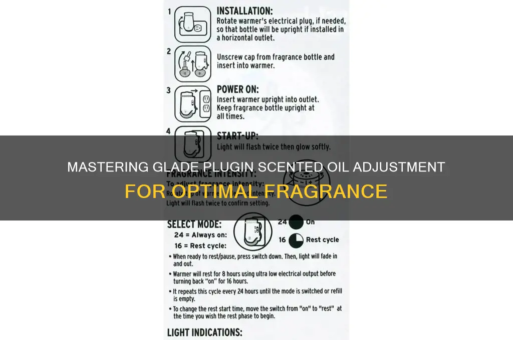how to adjust glade plugin scented oil