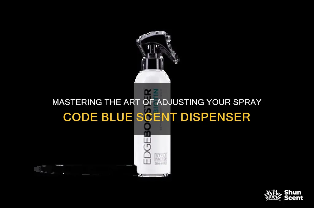 how to adjust spray code blue scent dispenser